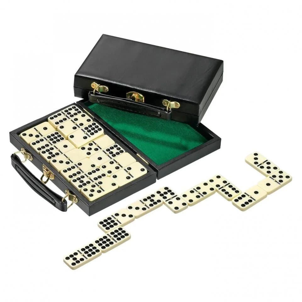 Philos Domino Doppel 9 - 55 Urea-Kunststoff Steine