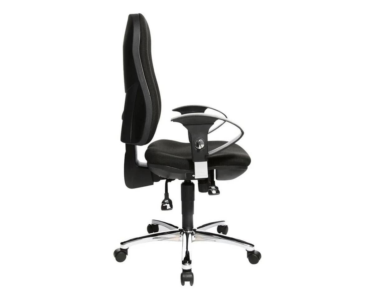 TOPSTAR Schreibtischstuhl Support Deluxe Schwarz mit Armlehnen