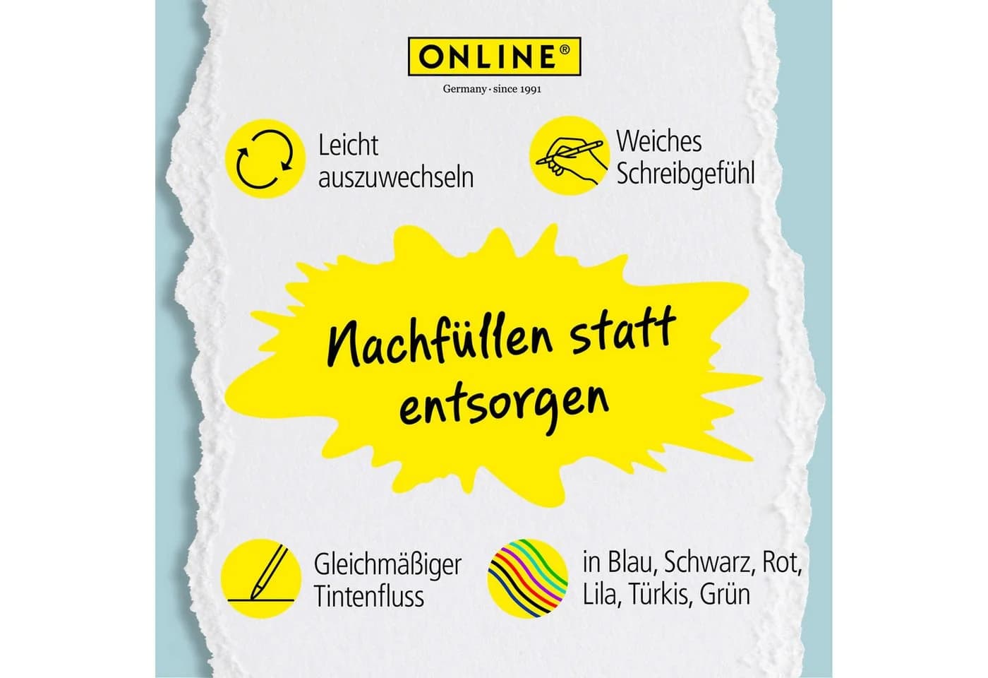 12x Radierbare Ersatzminen für Legami Gelstifte Schwarz Blau Grün - Bild 4