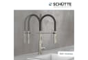 SCHÜTTE Spültischarmatur Design Ausziehbar 360° Silber/Schwarz Bild 3