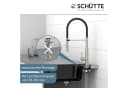 SCHÜTTE Spültischarmatur Design Ausziehbar 360° Silber/Schwarz Bild 5