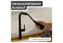instmaier Cassia Spültischarmatur Ausziehbar Schwarz Matt Bild 3