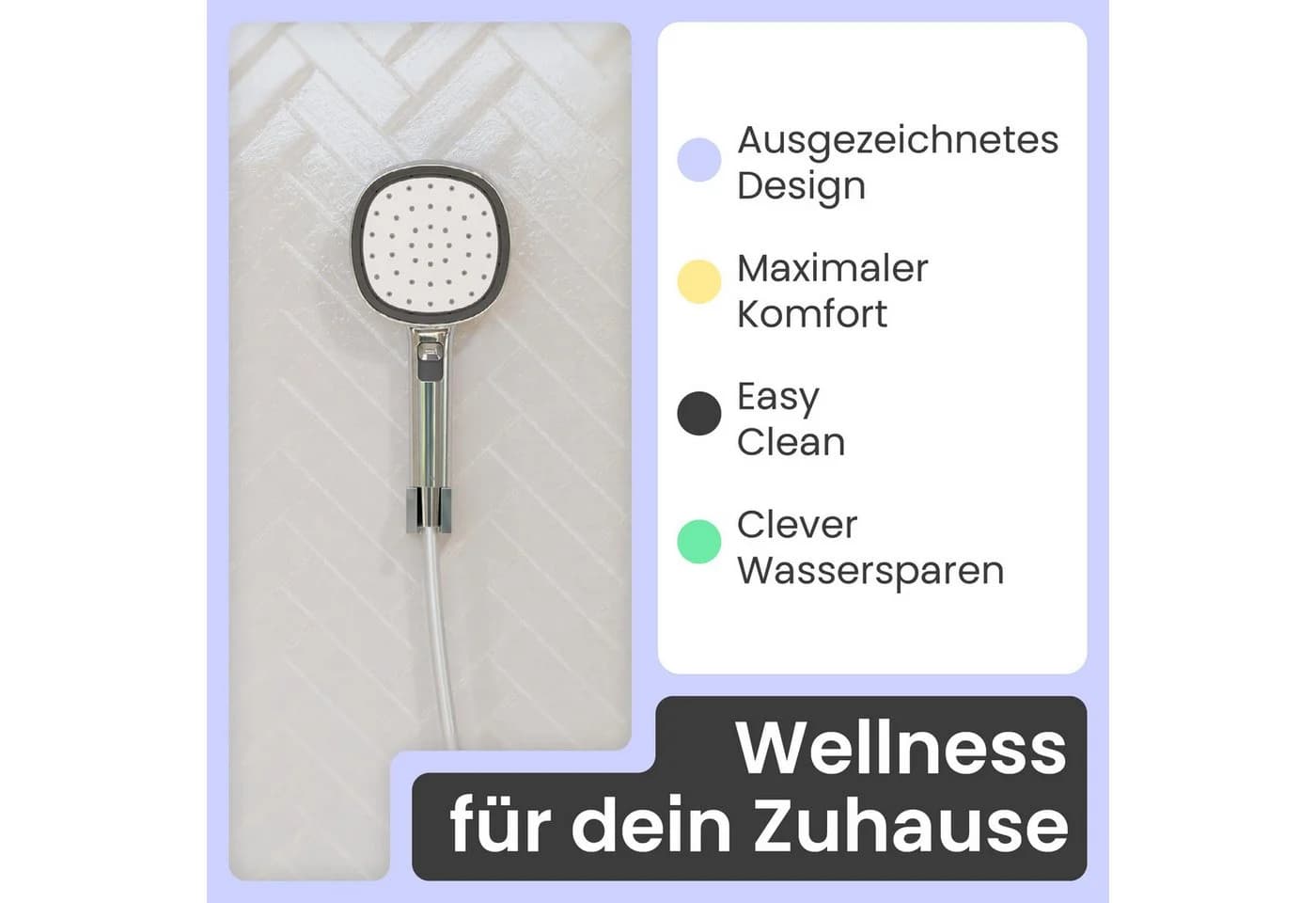 instmaier Handbrause Cleo Chrom/Weiß mit Nebelfunktion und Wasserstopp