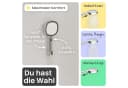 instmaier Handbrause Cleo Chrom/Weiß mit Nebelfunktion und Wasserstopp Bild 4
