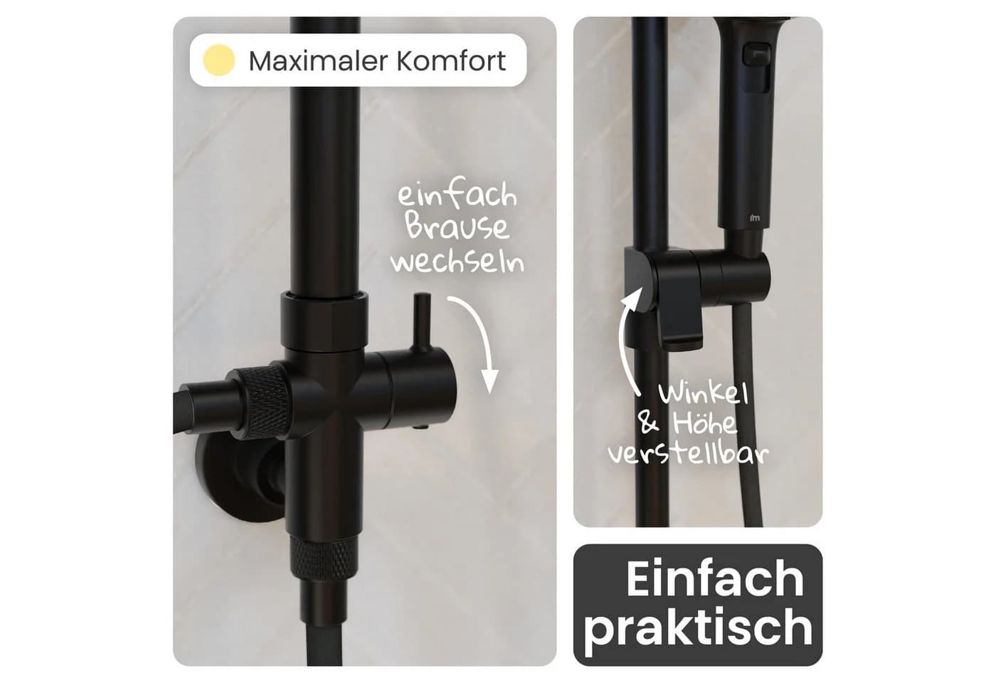 instmaier Duschsystem Cleo Schwarz mit iF Design Award 2025 - Bild 4