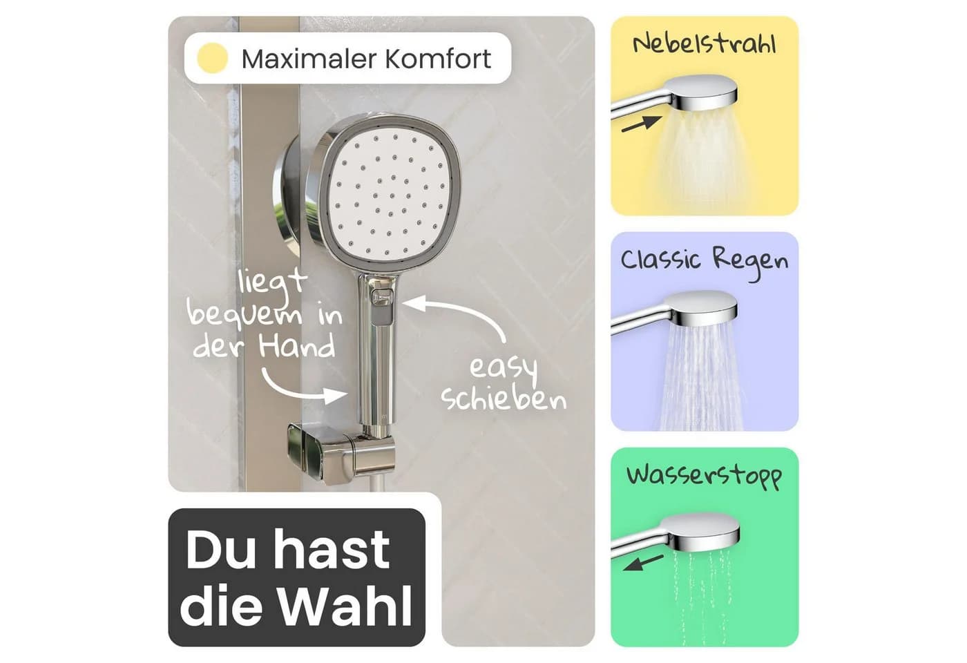 instmaier Duschsystem Cleo Thermostat mit Ablage & 28cm Regendusche - Bild 5