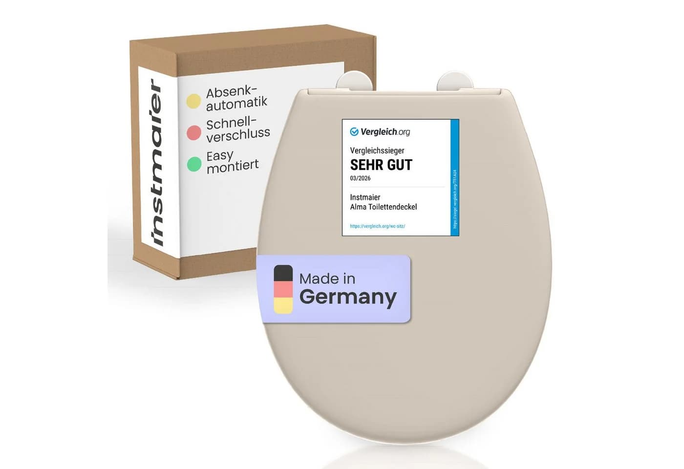 instmaier WC-Sitz Alma Made in Germany Bakterienabweisend Duroplast 250kg - Bild 2