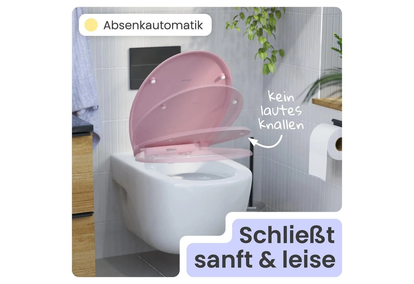 instmaier WC-Sitz Helma Rosa Toilettendeckel Absenkautomatik - Bild 3