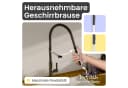 instmaier Küchenarmatur Nova Spültischarmatur Schwarz Grau Flexible Handbrause Bild 3