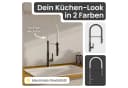 instmaier Küchenarmatur Nova Spültischarmatur Schwarz Grau Flexible Handbrause Bild 4