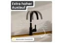 instmaier Spültischarmatur Leona Schwarz Matt 360° Schwenkbar Bild 3
