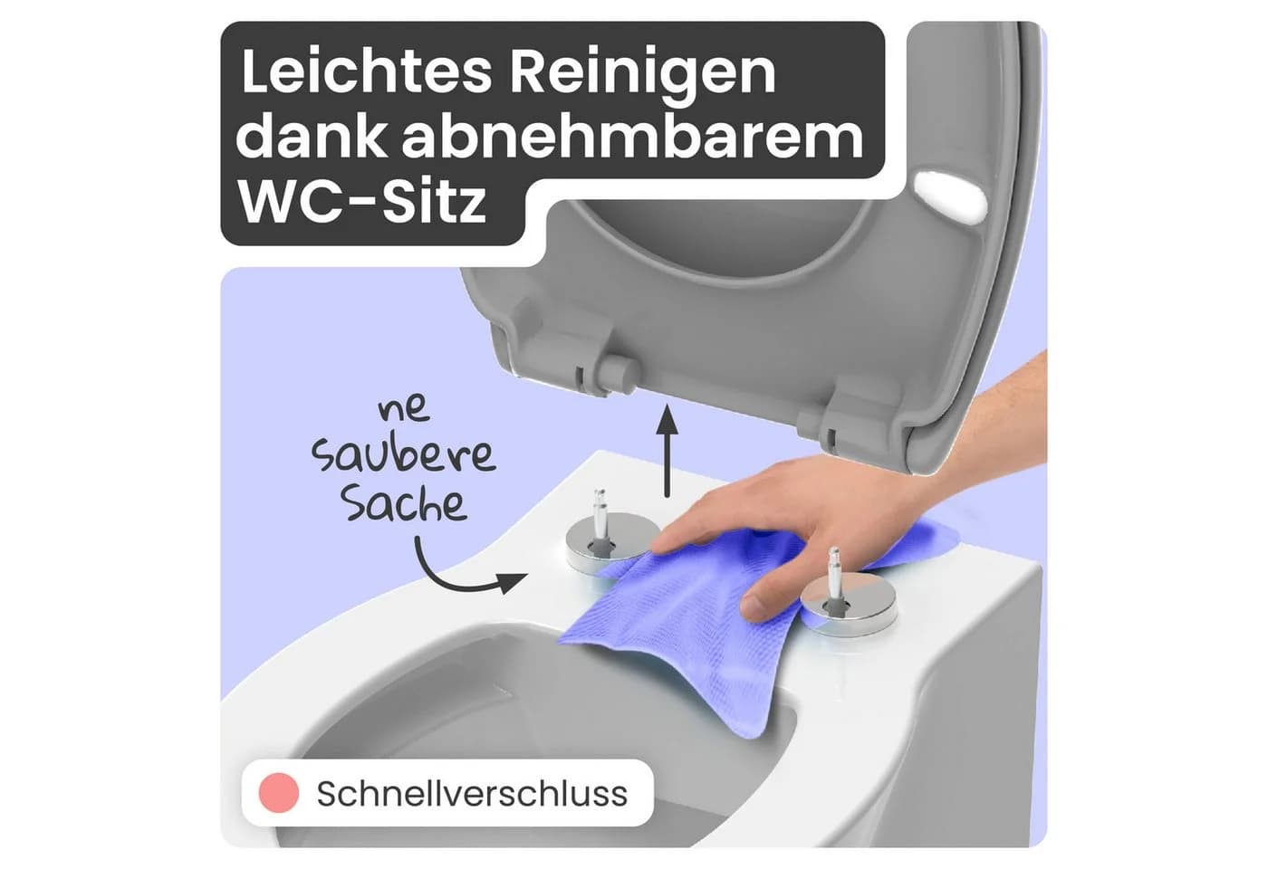 instmaier WC-Sitz Alma Made in Germany Bakterienabweisend Duroplast 250kg Manhattan-Grau Absenkautomatik - Bild 4