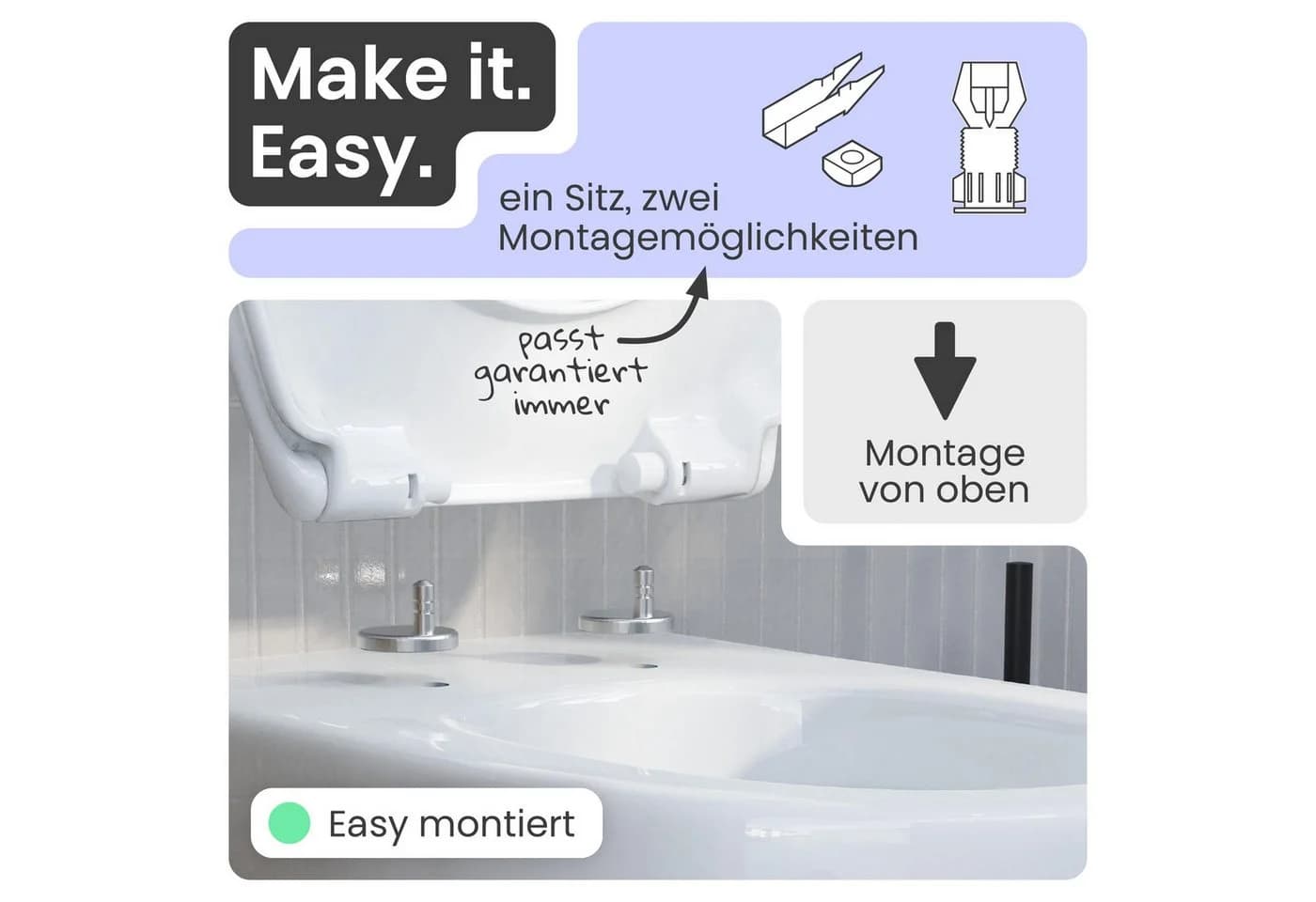 instmaier WC-Sitz Alma Weiß Made in Germany Duroplast Absenkautomatik - Bild 5