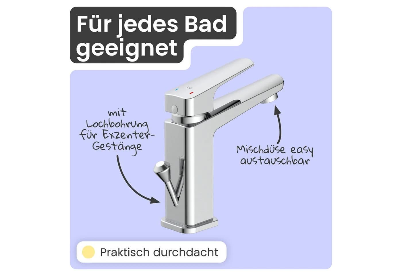 instmaier Waschtischarmatur Amelie Chrom - Bild 5