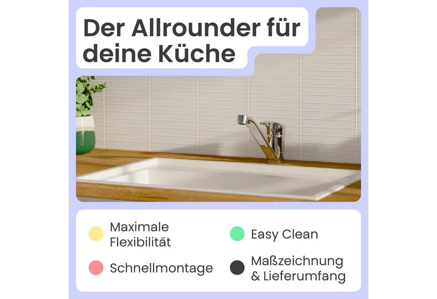 instmaier Spültischarmatur Vera Chrom 360° schwenkbar Hochdruckarmatur