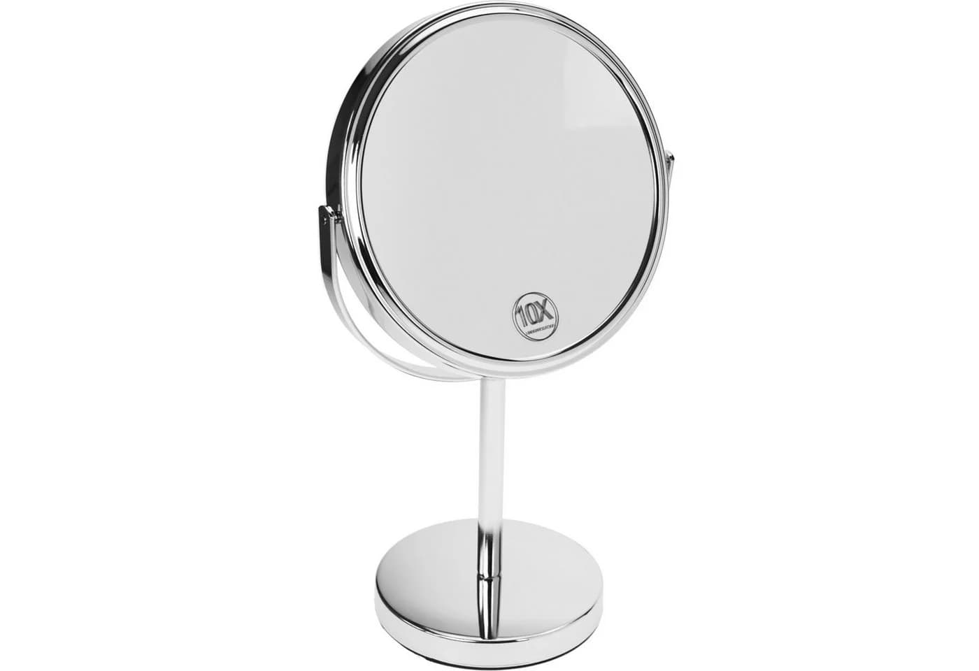 Fantasia Beauty Kosmetikspiegel Standspiegel Chromfarben 10-fach Vergrößerung - Bild 2