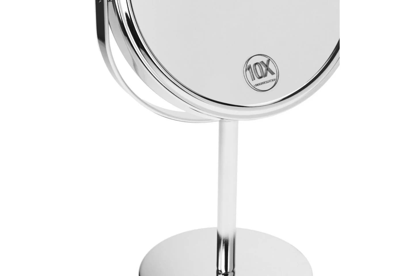 Fantasia Beauty Kosmetikspiegel Standspiegel Chromfarben 10-fach Vergrößerung - Bild 3
