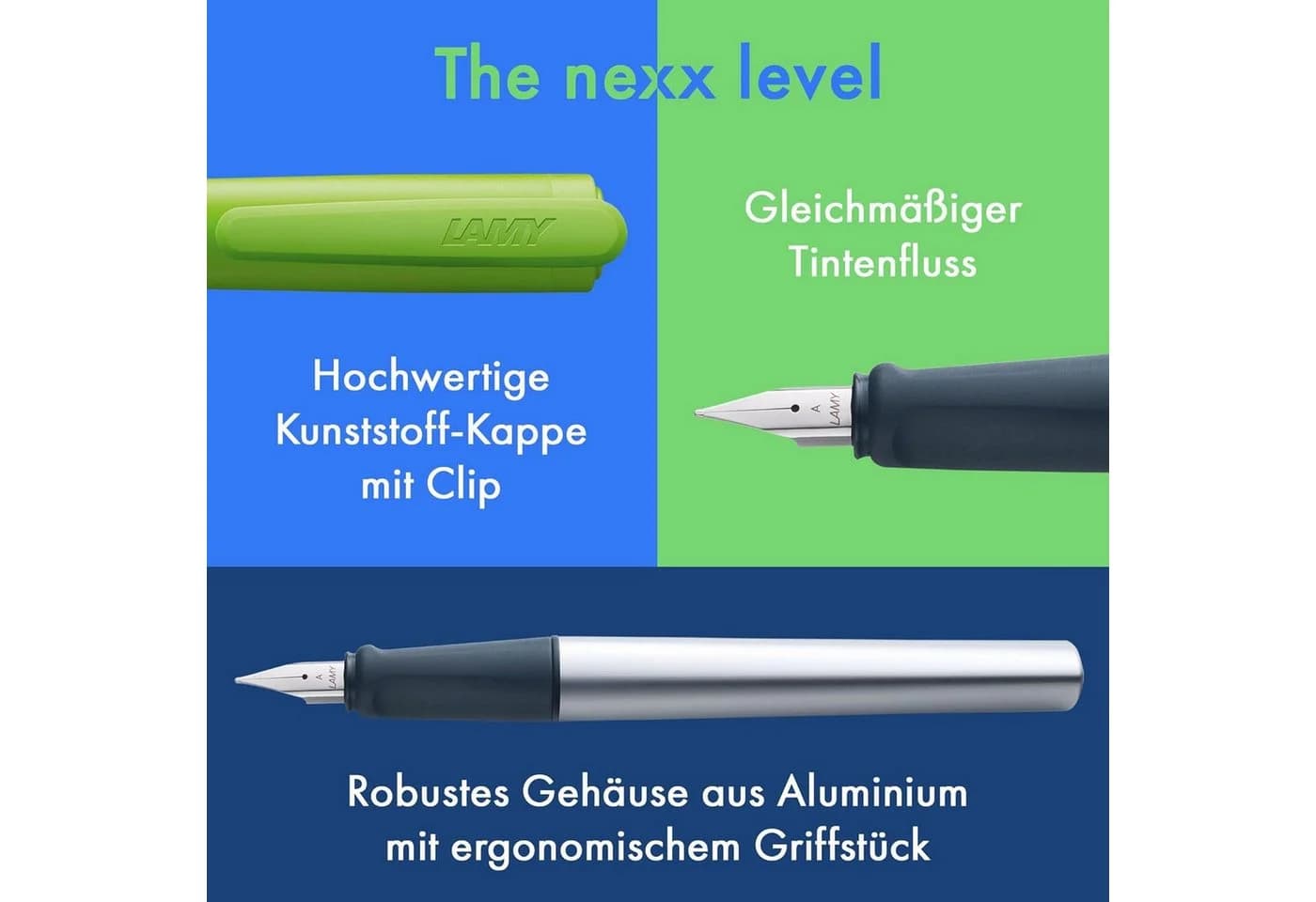 LAMY studio Füllhalter mattschwarz Metallclip Stahlfeder - Bild 3