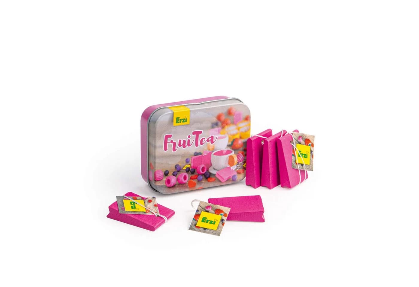 Erzi Früchtetee Dose 6-tlg. Holz Kaufladenzubehör Bunt - Bild 2