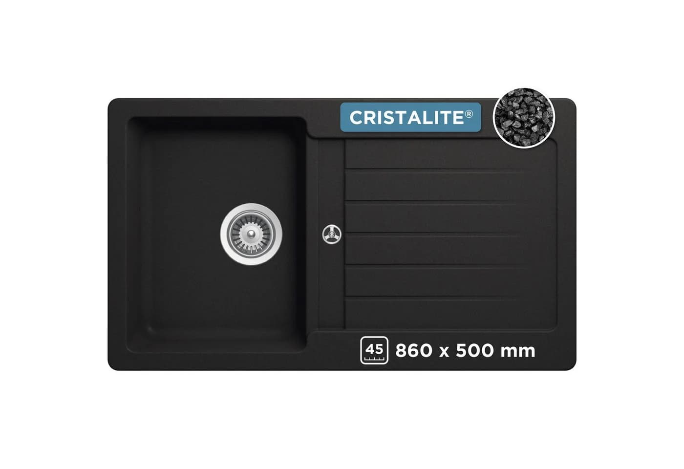 Schock Granitspüle Typos D-100 Onyx Grau - Bild 2