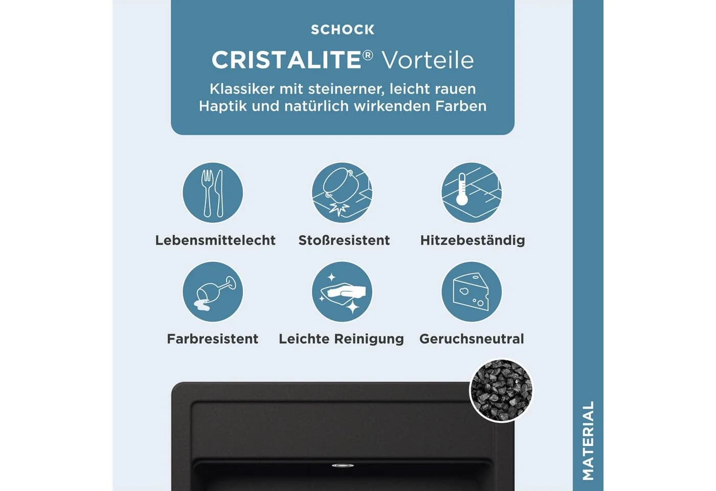 Schock Granitspüle Oslo Anthrazit Modern - Bild 3