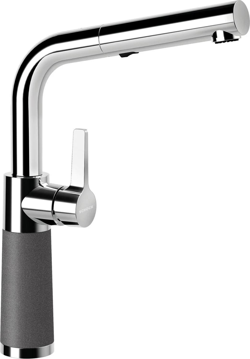 Küchenarmatur SCHOCK SC-540 SB Grau Messing Ausziehbar