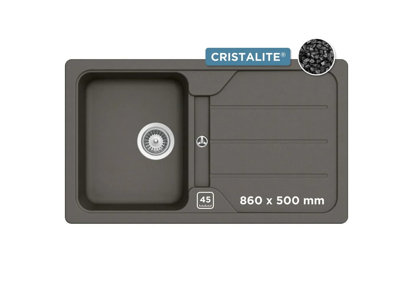 Schock Granitspüle Formhaus Grau Domogranit - Bild 2