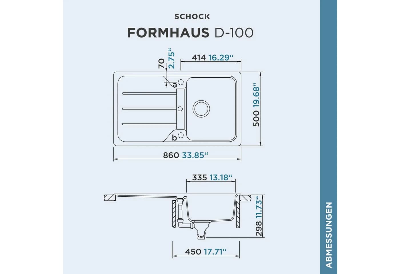 Schock Granitspüle Formhaus Grau Domogranit - Bild 3