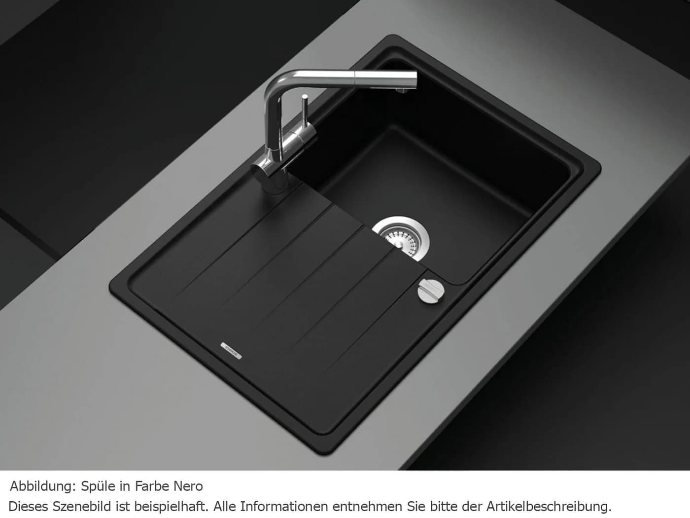 Schock Granitspüle Rechteckig 78x50 cm Onyx - Bild 3