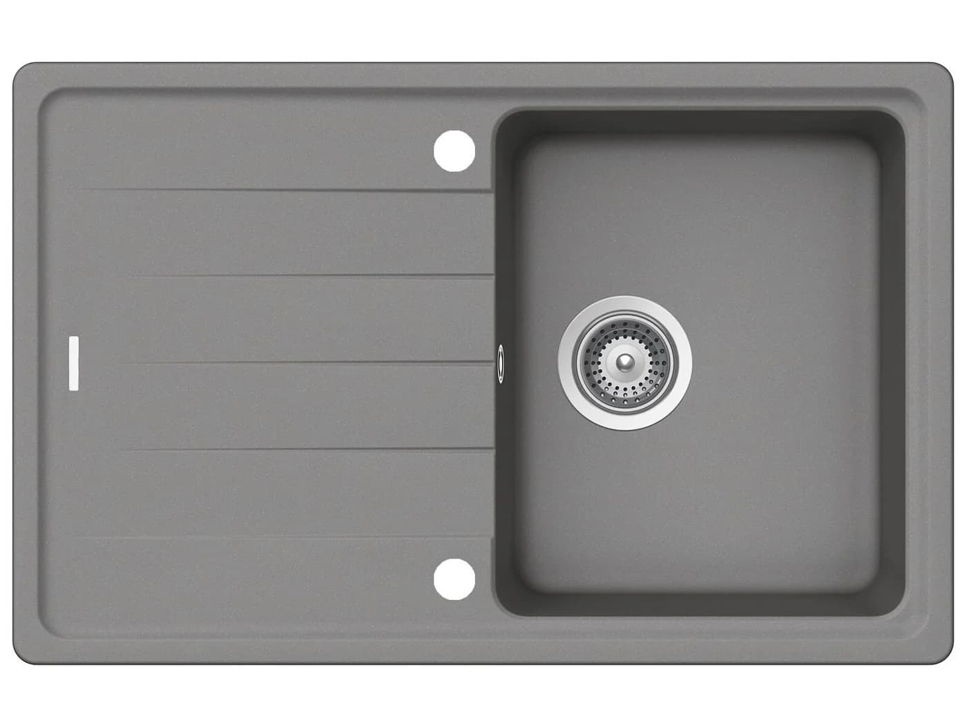 Schock Granitspüle Rechteckig 78/50 cm Grau - Bild 2