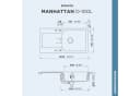 Schock Granitspüle Manhattan D-100L Grau Rechteckig Bild 1