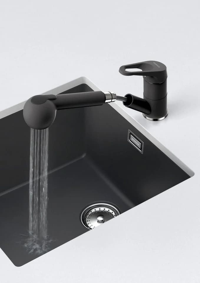 SCHOCK Armatur Cosmos SB Grau Chrom Ausziehbar