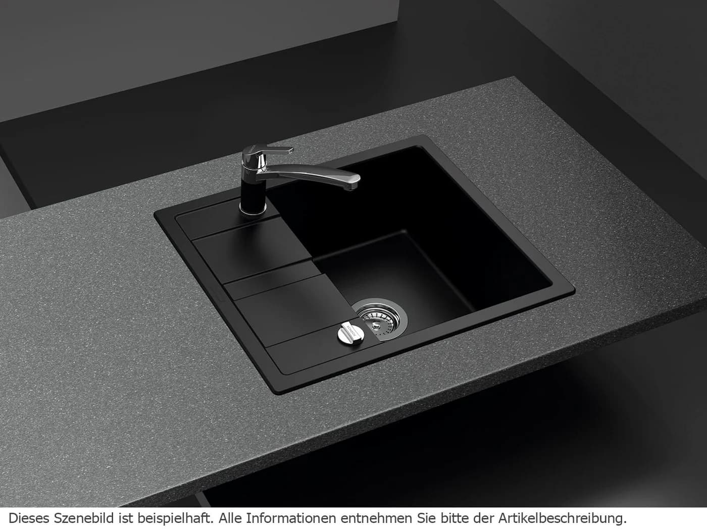 Schock Granitspüle rechteckig Anthrazit Cristalite®