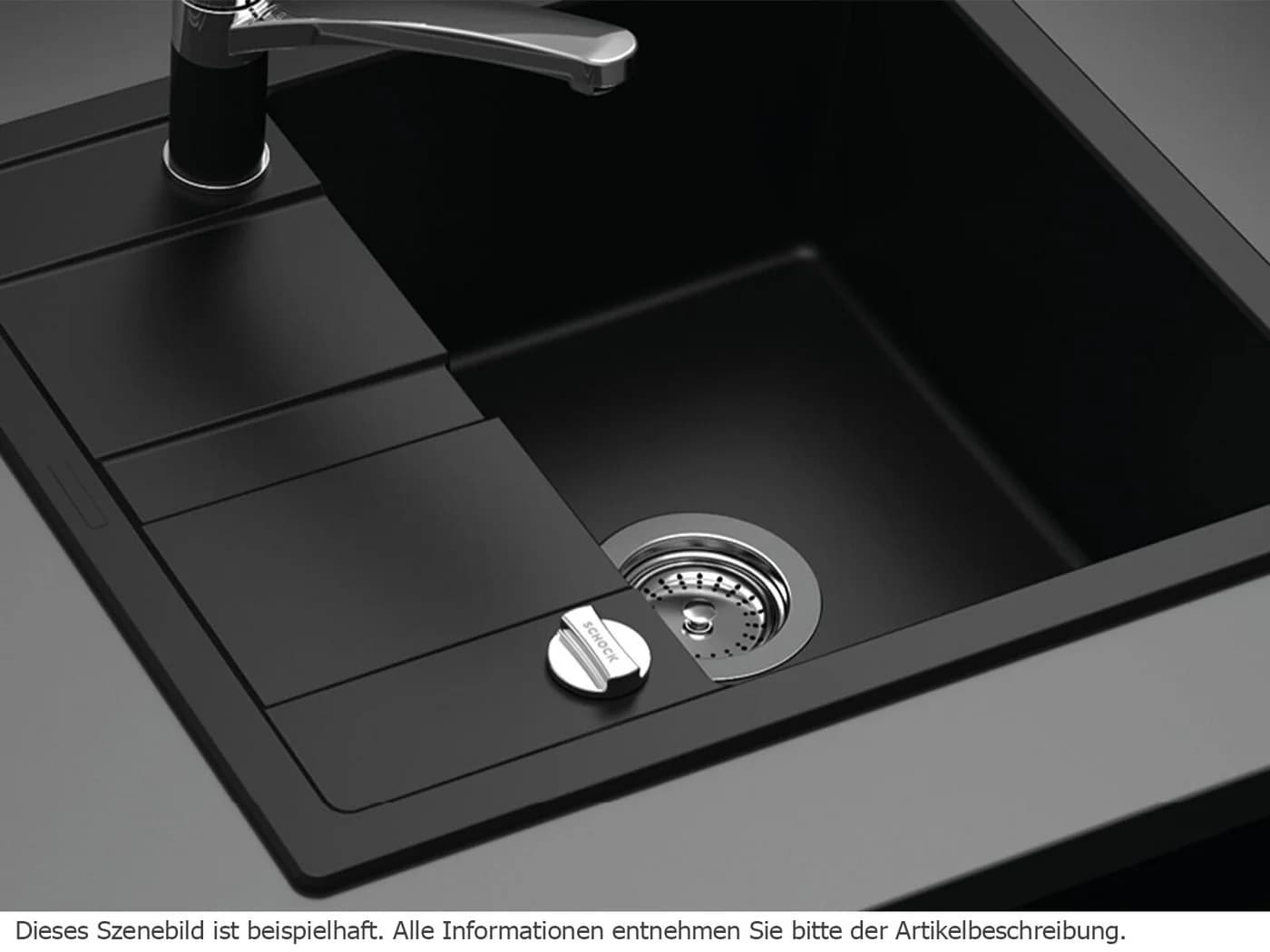 Schock Granitspüle rechteckig Anthrazit Cristalite® - Bild 3