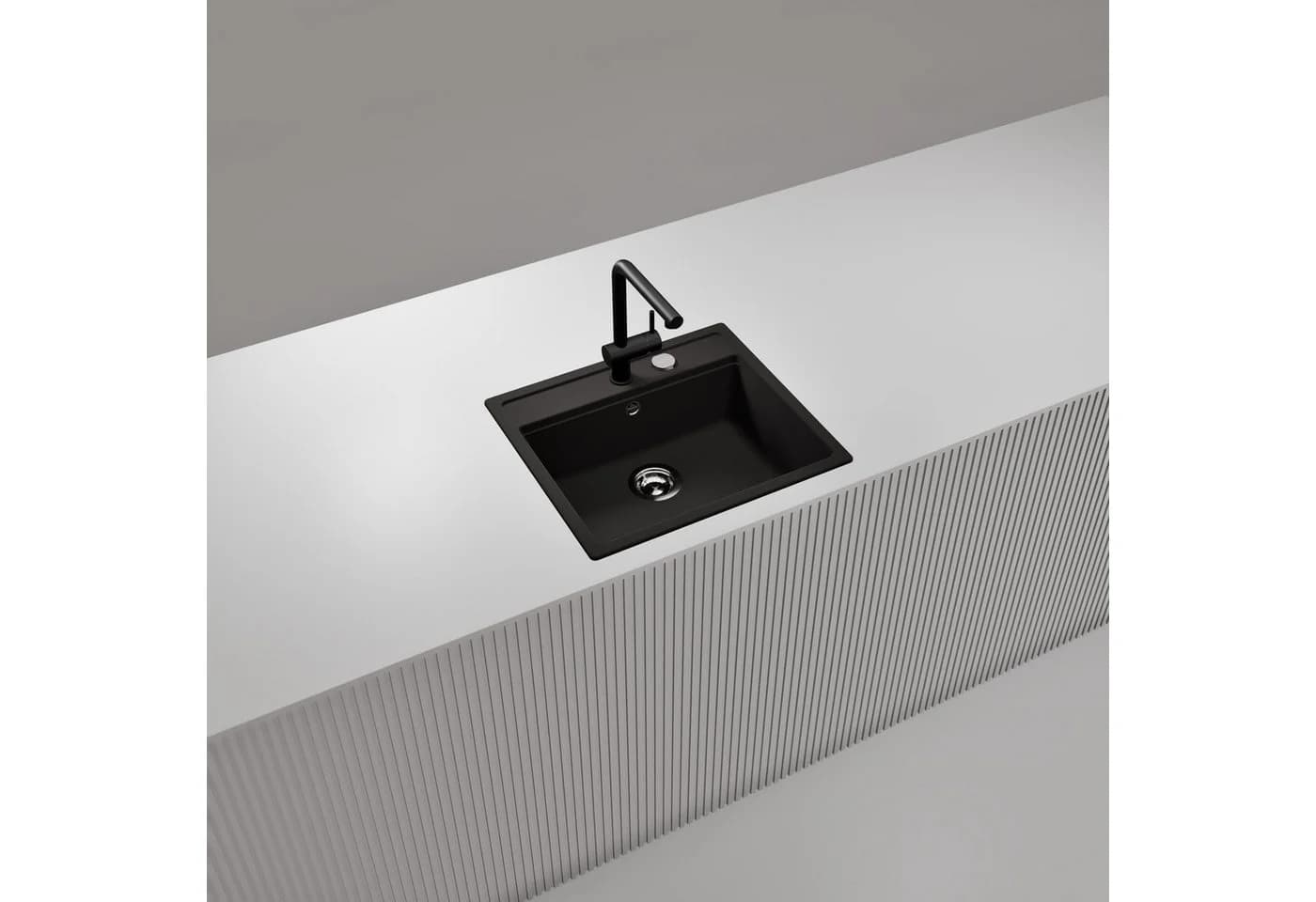 Granitspüle SCHOCK Nemo N-100 mit Armatur Epos Schwarz Domogranit - Bild 4