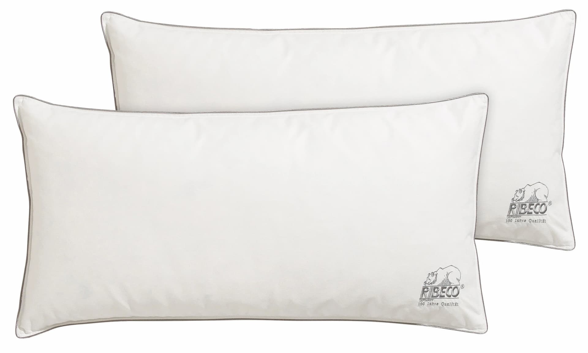 RIBECO Eve Federkissen Weiß 40x80cm 90% Federn 10% Daunen