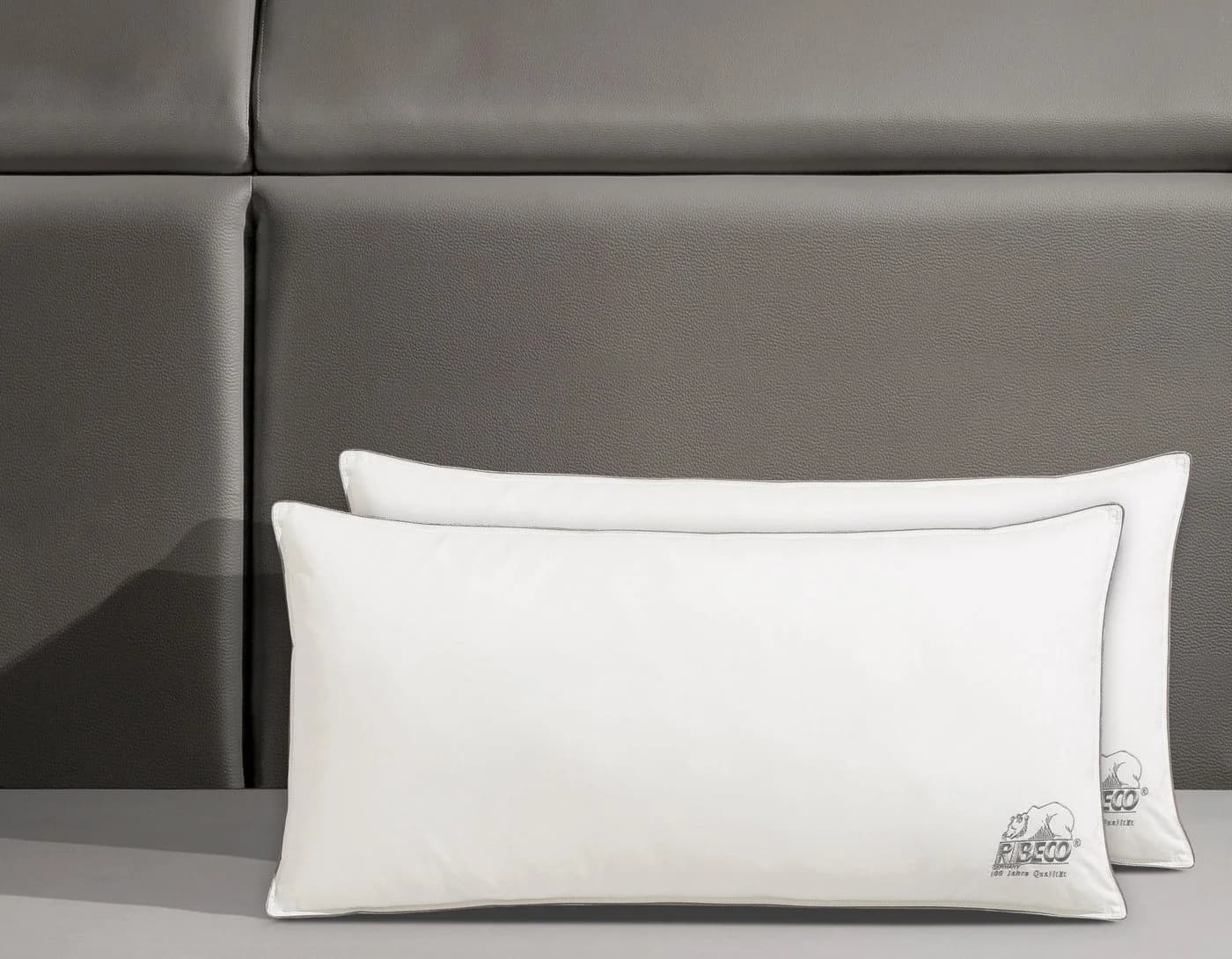 Ribeco Marie Kopfkissen 40x80 cm Weiß Baumwolle Polyester - Bild 3