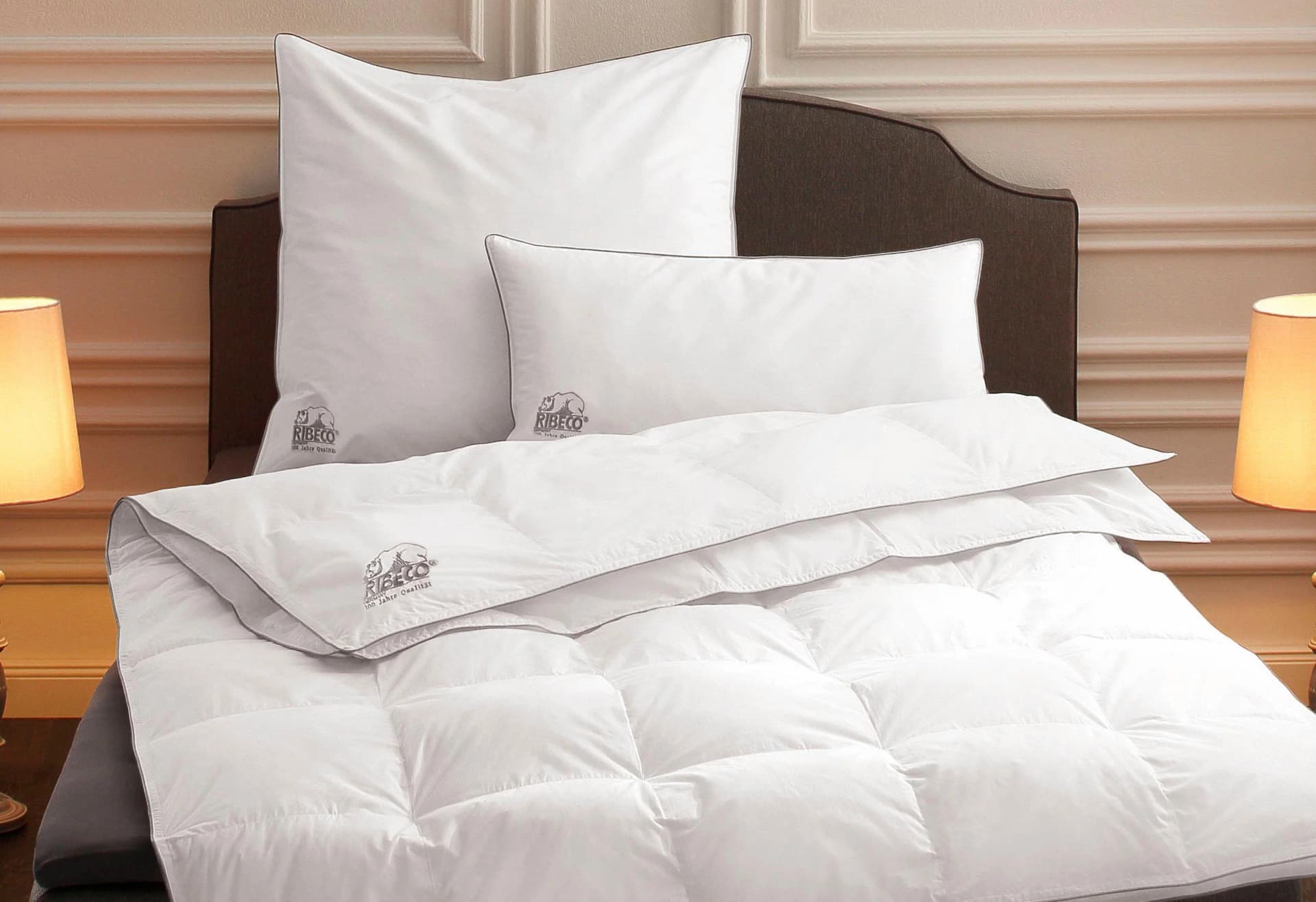 RIBECO Marie Bettdecke Weiß 135x200cm Baumwolle Polyester