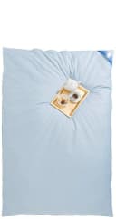 RIBECO Federbettdecke Leon 100% Federn Baumwolle Saphirblau Bild 1