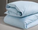 RIBECO Federbettdecke Leon 100% Federn Baumwolle Saphirblau Bild 4