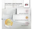 Ribeco Federkissen Johanna 80x80 cm Weiß Baumwollbezug DOWNPASS-zertifiziert Bild 1
