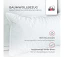 Ribeco Federkissen Johanna 80x80 cm Weiß Baumwollbezug DOWNPASS-zertifiziert Bild 3
