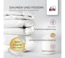 RIBECO Daunenbettdecke Johanna Weiß 100% Baumwolle Bild 1