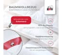 RIBECO Daunenbettdecke Johanna Weiß 100% Baumwolle Bild 3