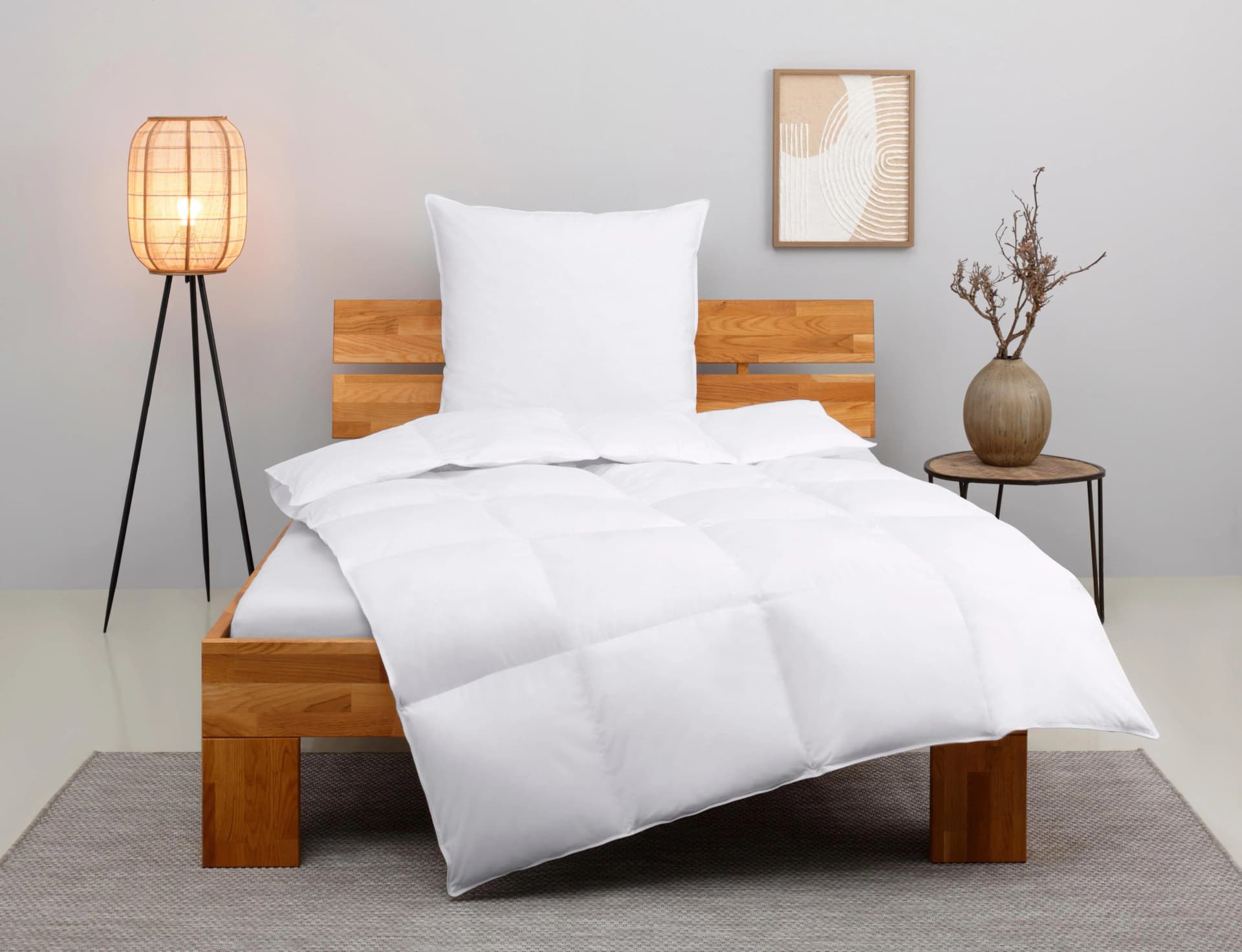 Kunstfaserbettdecke + Kopfkissen OTTO HOME 'Taylore Set' weiß