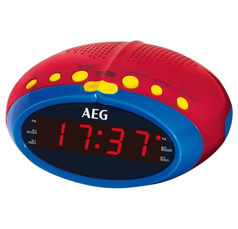 AEG Radiowecker MRC 4143 Kinderwecker rot/blau LED-Display - Bild 2