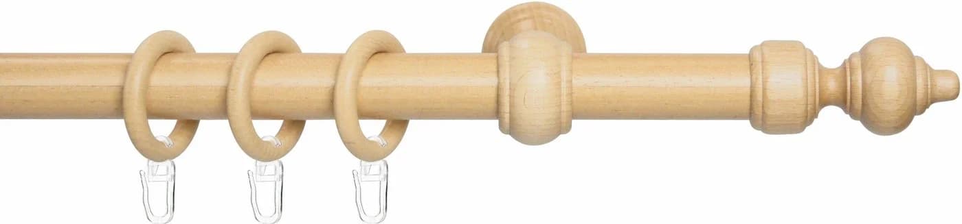 GOOD LIFE Gardinenstange Trend 1-läufig Braun Holz 28mm 120cm