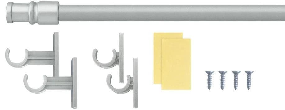 Scheibenstange GOOD LIFE "Bistro" Silber 12mm Metall Kunststoff