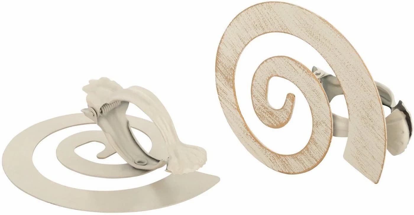 GOOD LIFE Raffhalter Dekoklammer Helix Weiß Metall