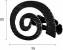 GOOD LIFE Raffhalter Dekoklammer Helix Schwarz Metall Bild 3